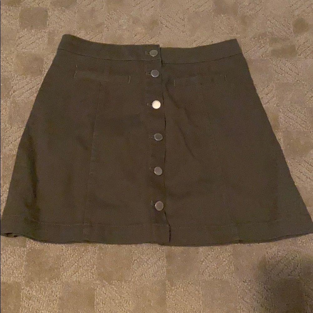 Green Jean Skirt